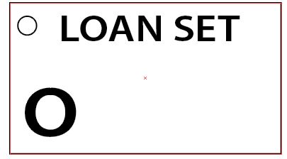 LOAN SET O - 90 x 50, Black print on White,100 per pack with ties