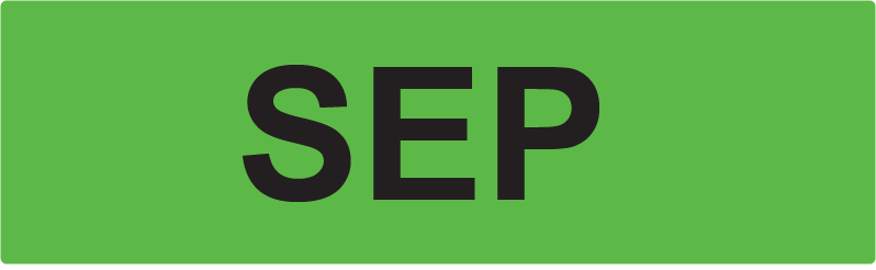 SEP- 40 x 12, PAPER, Black print on Fluoro Green Label, 800 per roll