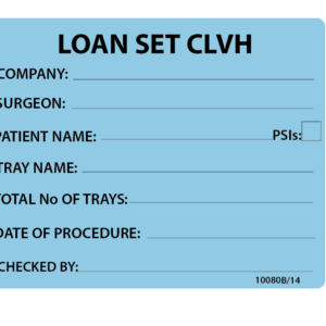 LOAN SET CLVH- PAPER, 100 x 80, Black print on Blue Label, 400 per roll