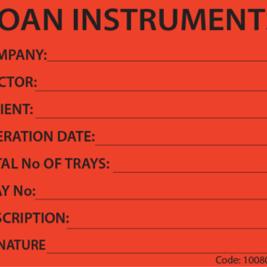 LOAN INSTRUMENTS - 100 x 80, PAPER, Black print on Red Label, 400 per roll