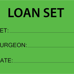 LOAN SET - PAPER, 100 x 80, Black print on Fluoro Green Label, 400 per roll