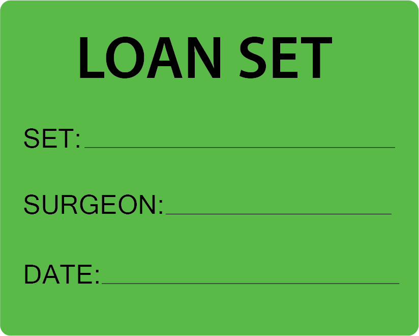 LOAN SET - PAPER, 100 x 80, Black print on Fluoro Green Label, 400 per roll