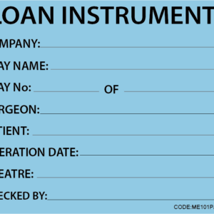 LOAN INSTRUMENT - 100 x 80, PAPER, Black print on Blue Label, 400 per roll