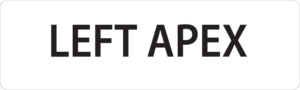 LEFT APEX – 40 x 12, PAPER, Black print on White Label, 800 per roll