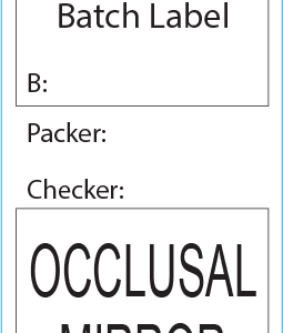 OCCLUSAL MIRROR - ASDH, 72x35mm, Black Print on Steam Indicator Piggy Back, 500/roll